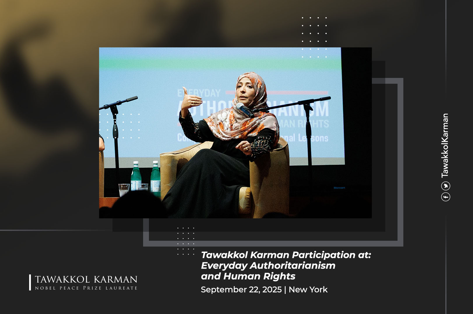 Tawakkol Karman Speech at Everyday Authoritarianism and Human Rights: Comparative and Transnational Lessons